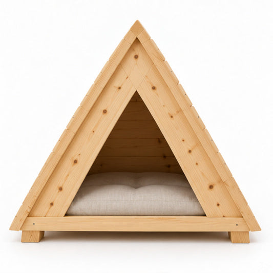 A-Frame Wooden Indoor Pet House – Front