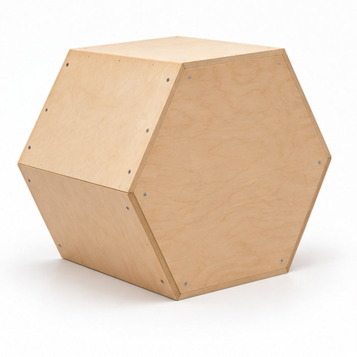 Hexagonal Wooden Indoor Pet Pod – Back Angled